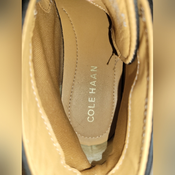 COLE HAAN MENS MORRIS BLACK LEATHER LACE UP CHUKKA BOOTS 8.5 - Picture 11 of 14